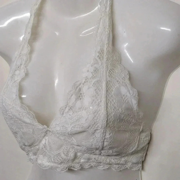 Signature8 Halter Bralette White Lace New Small - Picture 3 of 7
